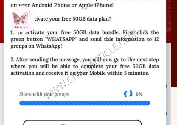 Free 50GB Data Plan Link Review, Real Or Fake, Wiki, Contact Number | ChildArticle